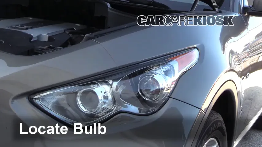 2014 Infiniti QX70 3.7L V6 Lights Turn Signal - Front (replace bulb)
